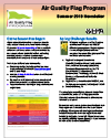 Boletín informativo del Programa de Banderines sobre la Calidad del Aire - Portada de verano de 2019