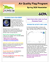 Boletín informativo del Programa de Banderines sobre la Calidad del Aire - Portada de primavera de 2020