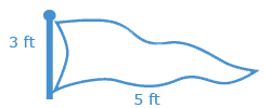 Representación del banderín de 3 por 5 pies